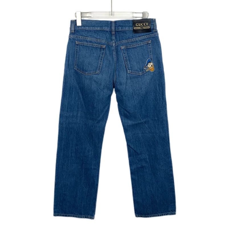Gucci Gucci Size 25 Blue leather logo Donald Duck jeans trousers Size US 27 - 2 Thumbnail
