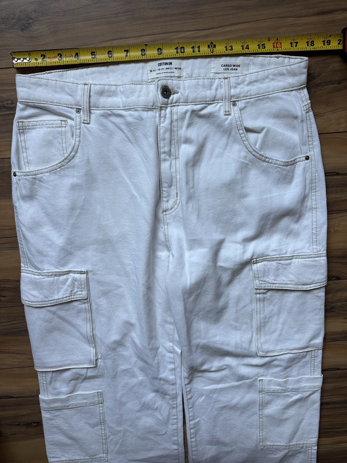 Cotton On Cotton On Cargo Wide Leg Jeans Size 34" / US 12 / IT 48 - 5 Thumbnail