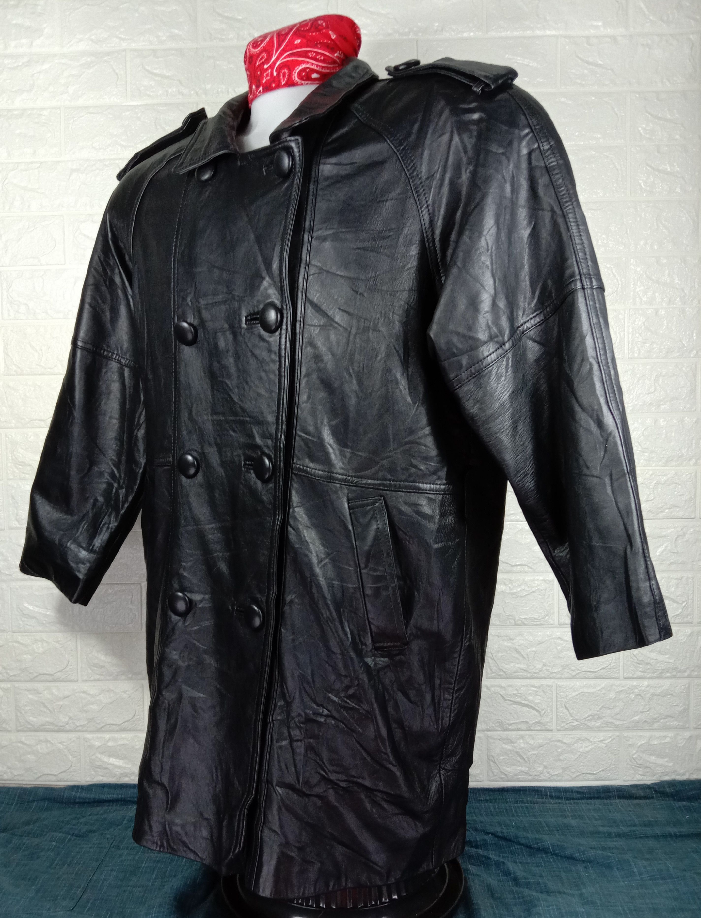 Japanese Brand Vintage Black Leather Jacket Size US L / EU 52-54 / 3 - 3 Thumbnail