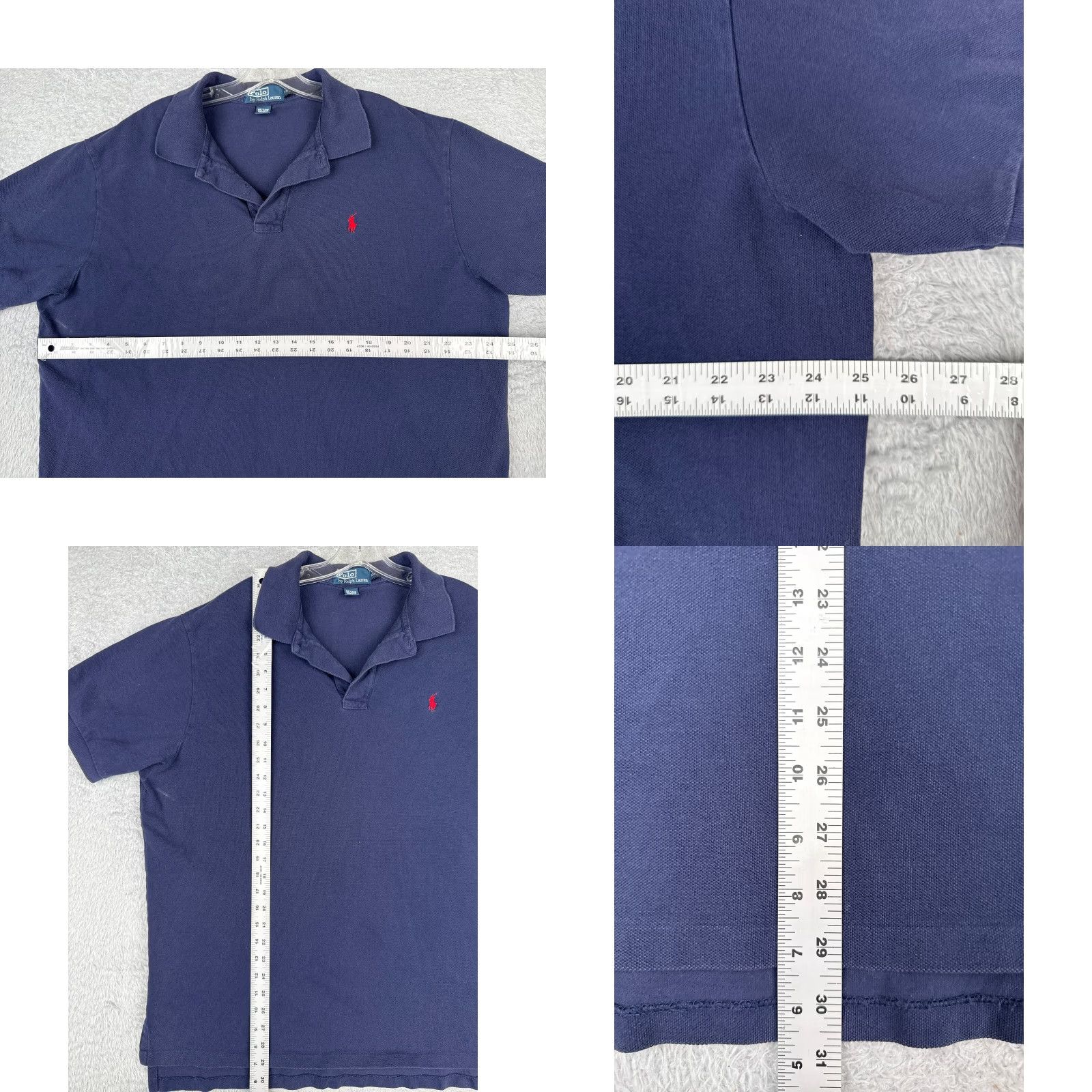 Polo Ralph Lauren VINTAGE Polo Ralph Lauren Polo Shirt Adult 2XL Blue 100% Cotton Jersey Polo Shirt – Classic Fit Mens Shirt Size US XXL / EU 58 / 5 - 8 Thumbnail