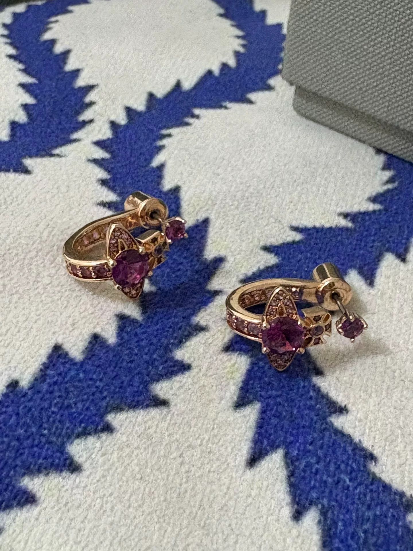 Vivienne Westwood vivienne westwood purple gold saturn earrings Size ONE SIZE - 1 Thumbnail