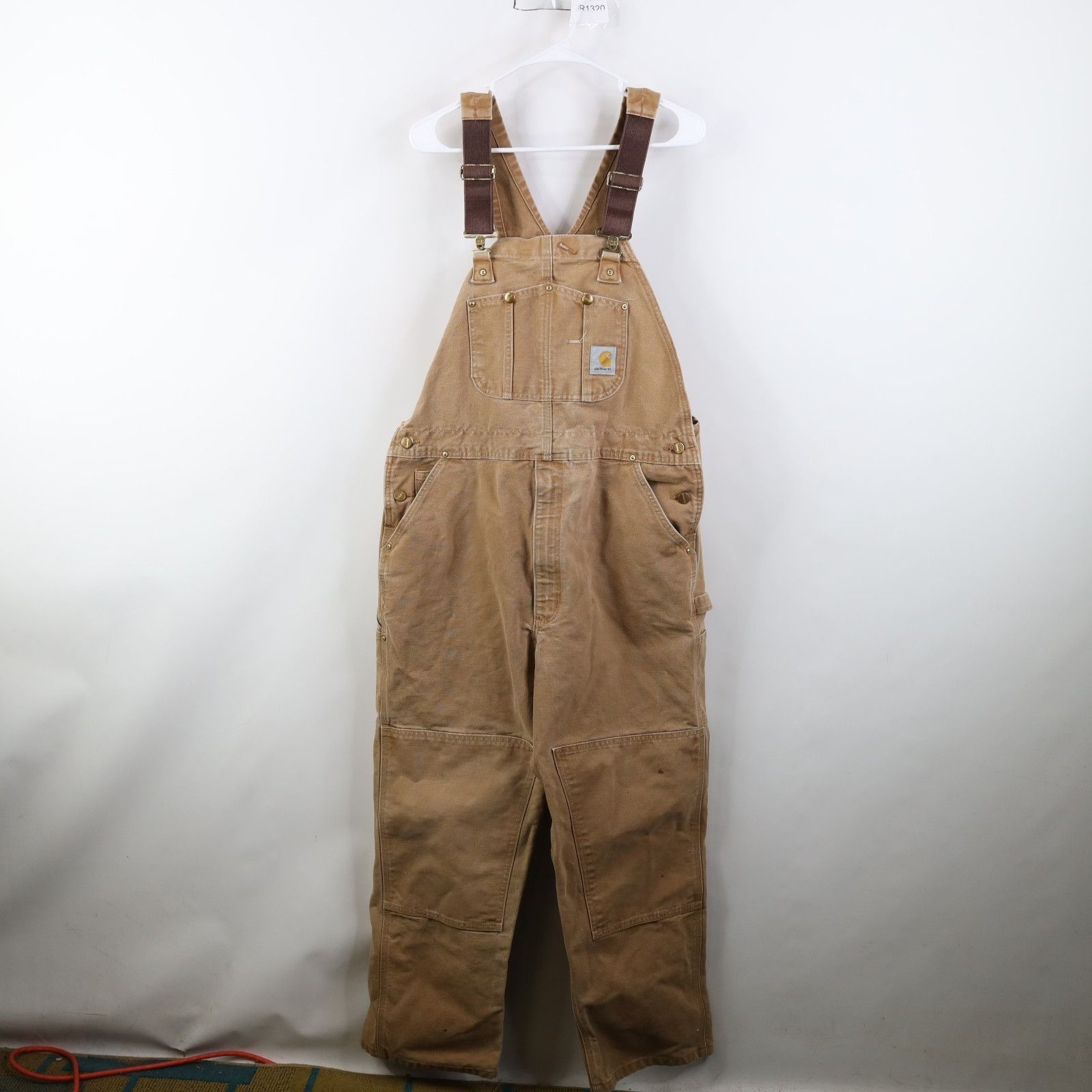 Carhartt Vintage Y2K Carhartt Faded Double Knee Canvas Overalls Size US 36 / EU 52 - 1 Thumbnail