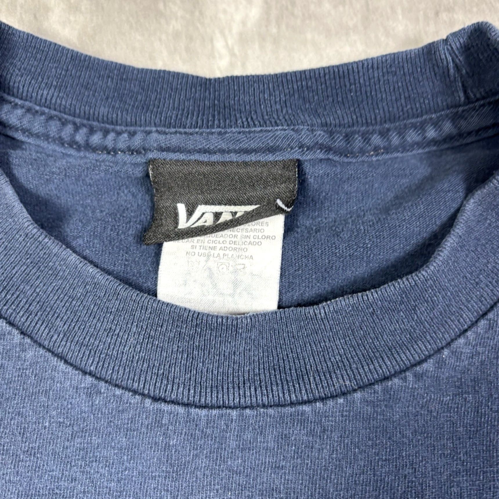 Vans VINTAGE Vans T Shirt Mens S Blue Graphic Print 90s Grunge Skateboarding Promo Short Sleeve Crew Neck Double-Sided Size US S / EU 44-46 / 1 - 6 Thumbnail