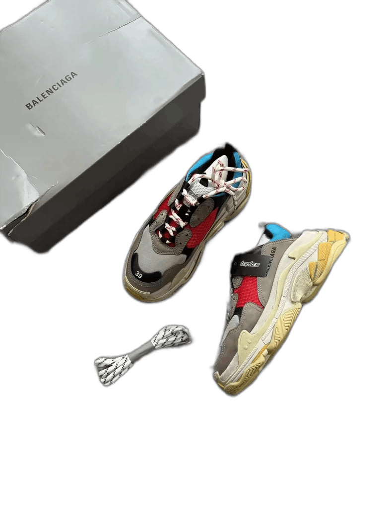 Balenciaga Balenciaga Triple S Dad Sneakers Red Blue-yf Size US 7.5 / EU 40-41 - 1 Thumbnail