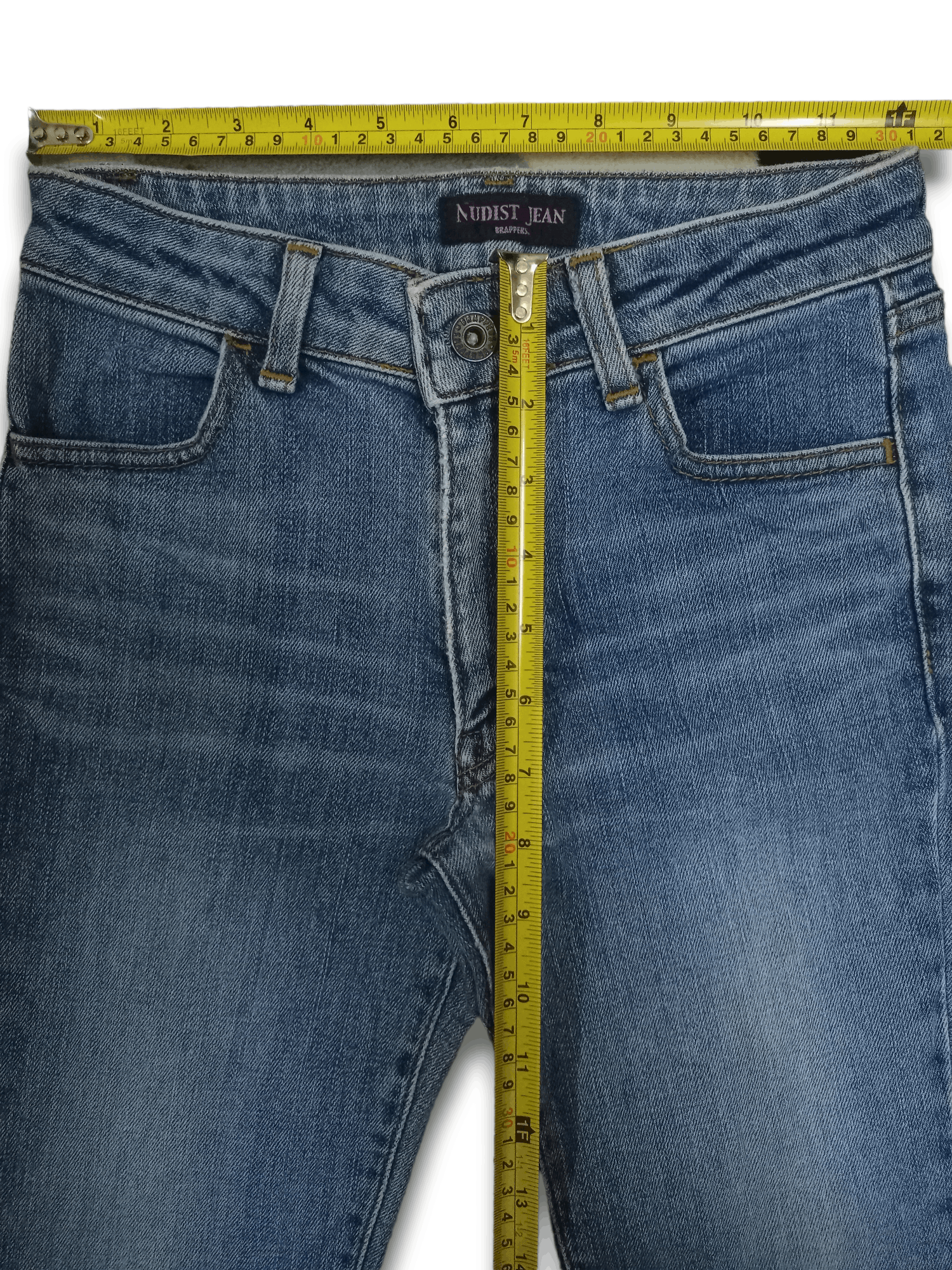 Hysteric Glamour × Japanese Brand Vintage Japanese Blue Wash Flare Distressed Jeans Size 24" / US 00 / IT 34 - 10 Thumbnail