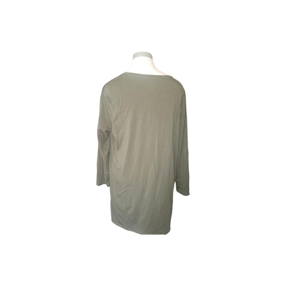 Chicos CT709 Chico's Ultimate Long Sleeve Olive Tee L Size L / US 10 / IT 46 - 4 Thumbnail
