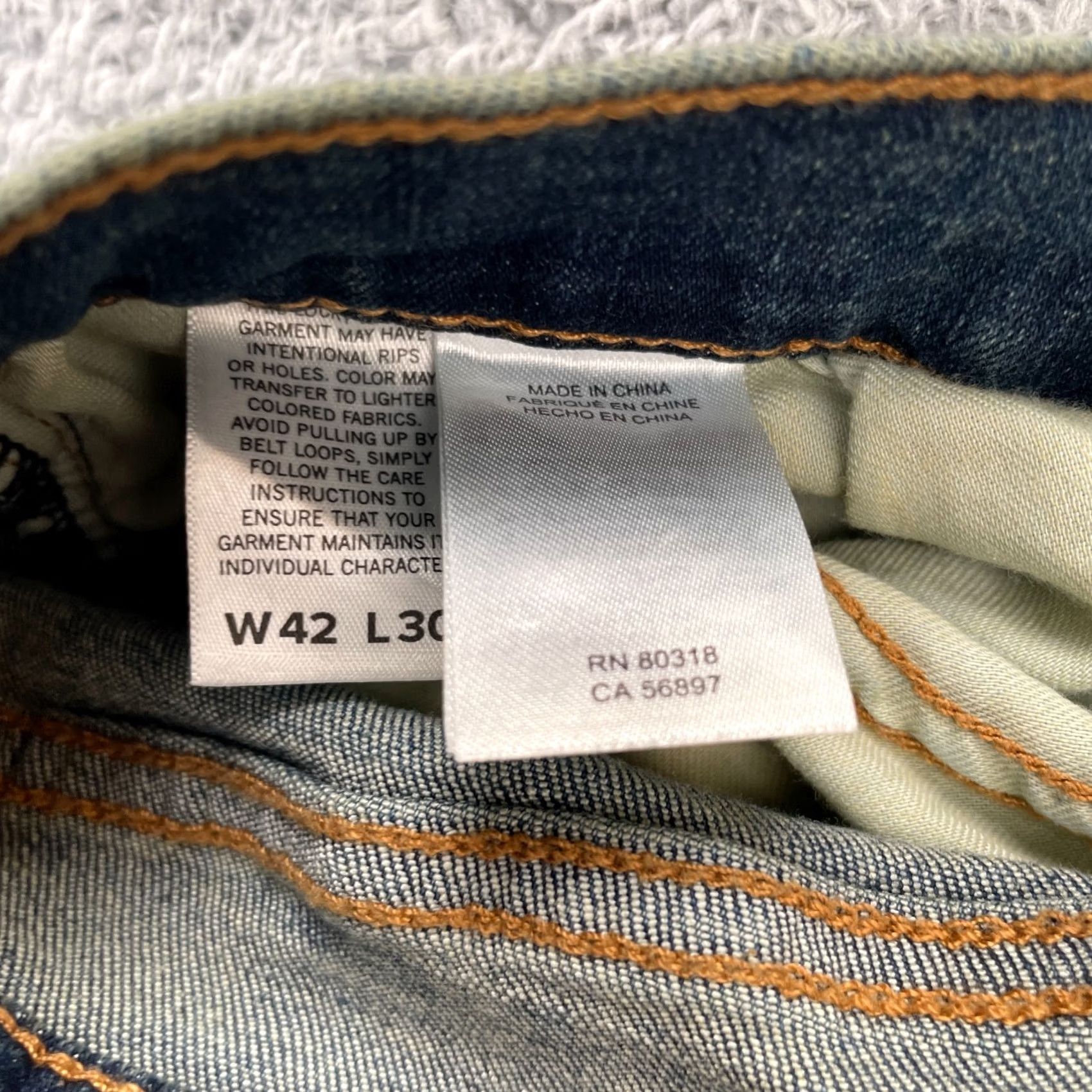 Lucky Brand Lucky Brand Jeans Mens 42x30 Blue 410 Athletic Slim Denim Relaxed Fit Mid Rise Size US 42 / EU 58 - 4 Thumbnail