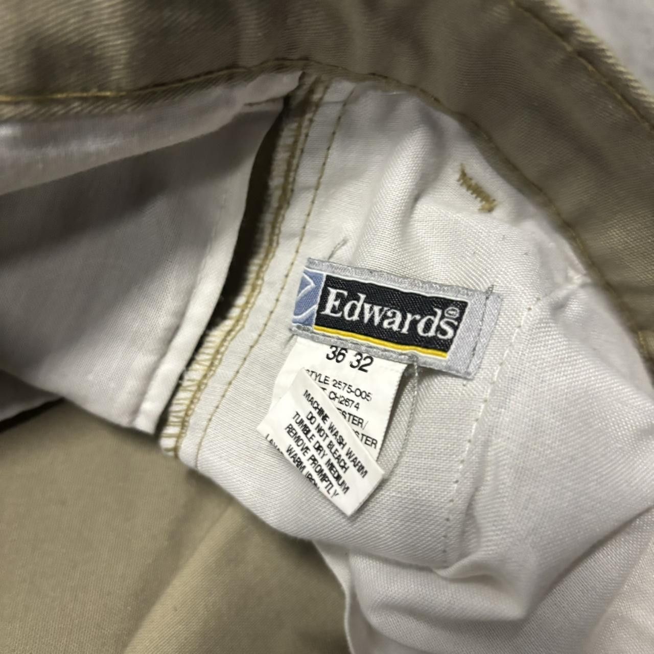 Japanese Brand × Vintage Crazy Vintage Y2K/2000s Baggy Khaki Tan Skater Workwear Cargo Pants! Size US 33 - 8 Thumbnail