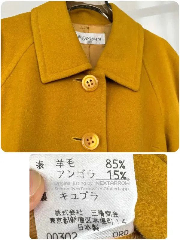 Yves Saint Laurent YSL Mustard Wool Women's Coat . Size M / US 6-8 / IT 42-44 - 9 Thumbnail