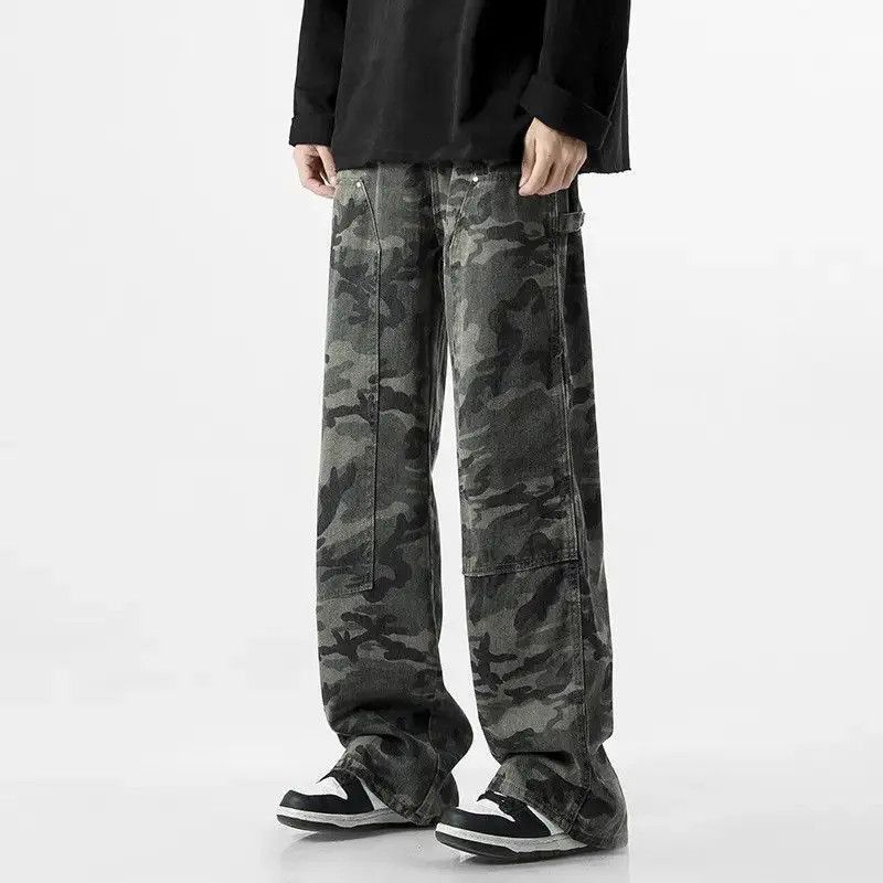 Japanese Brand Retro loose straight camouflage jeans Size US 32 / EU 48 - 5 Thumbnail