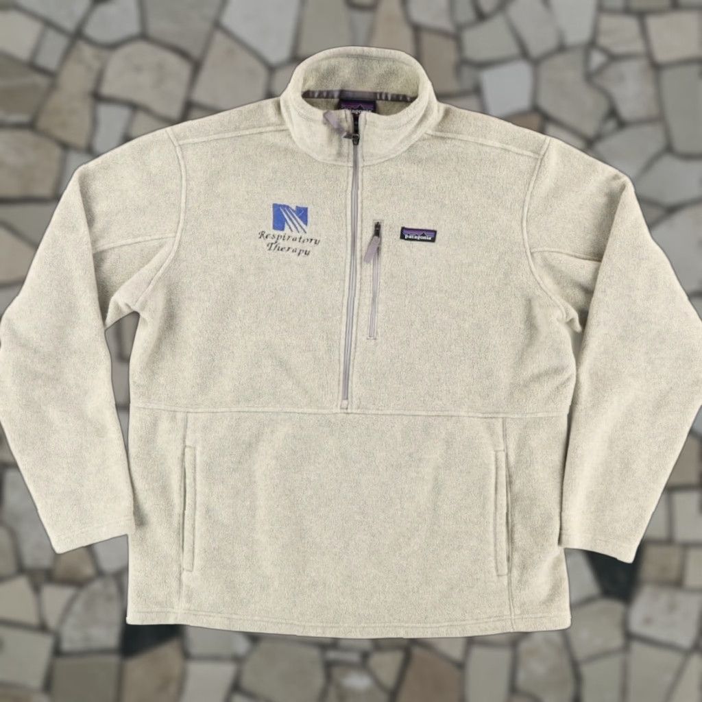 Patagonia Patagonia Synchilla 1/2 Zip Fleece Solid Mock Long Sleeve Sweater Sand Men's XL Size US XL / EU 56 / 4 - 1 Thumbnail