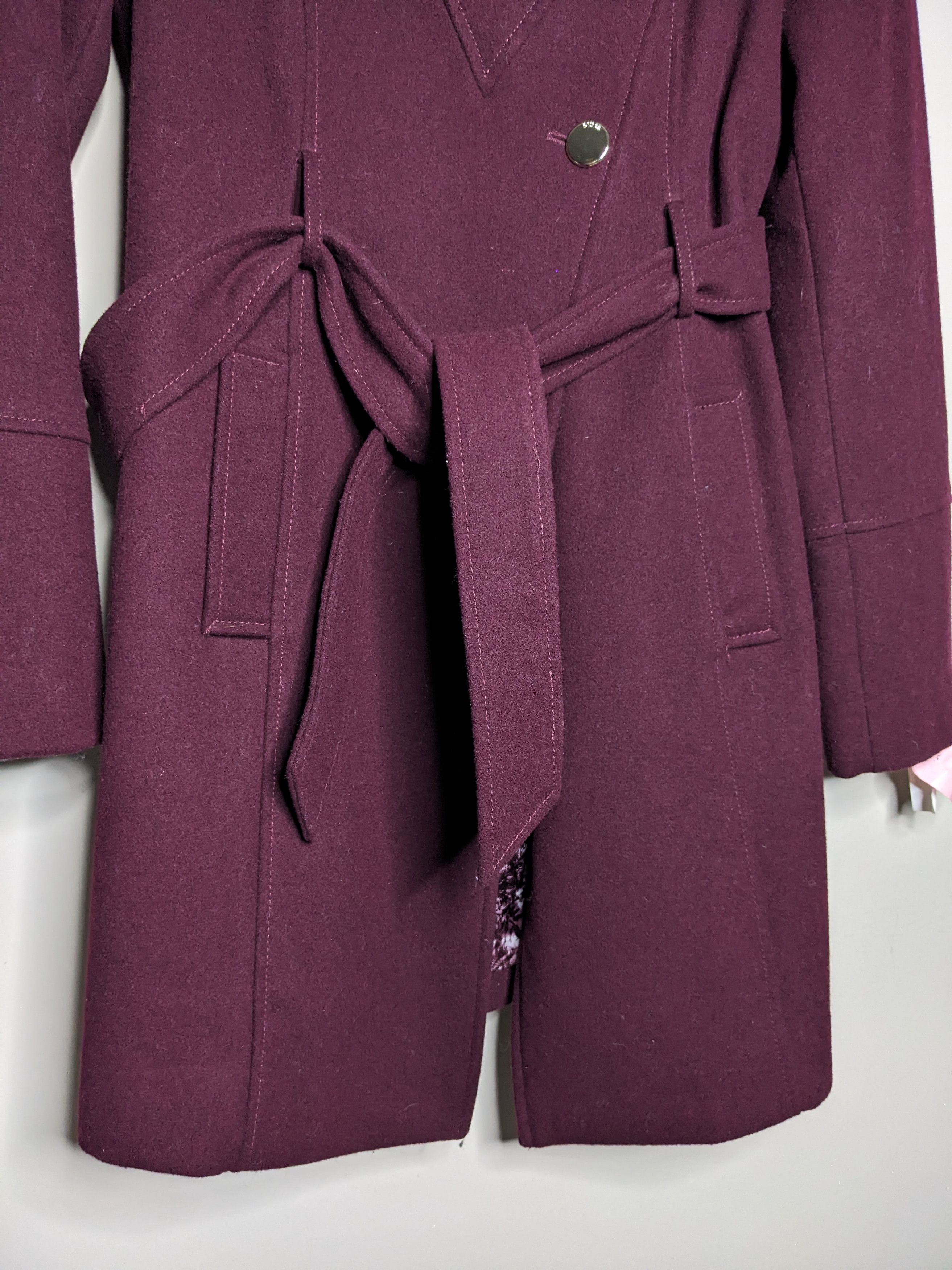 Guess Guess Belted Asymmetrical Wool Walker Trench Coat Sz Medium Size M / US 6-8 / IT 42-44 - 2 Thumbnail