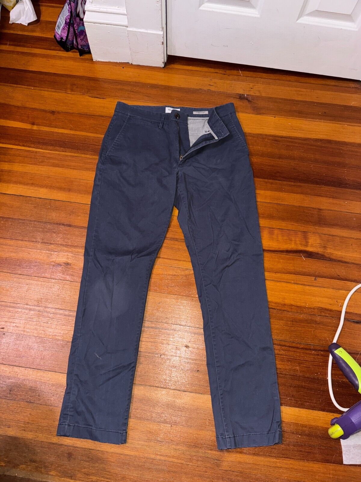 Vintage 32 x 32 Goodfellow Hennepin Chino Pants Geneva Blue Athletic Size US 32 / EU 48 - 2 Thumbnail