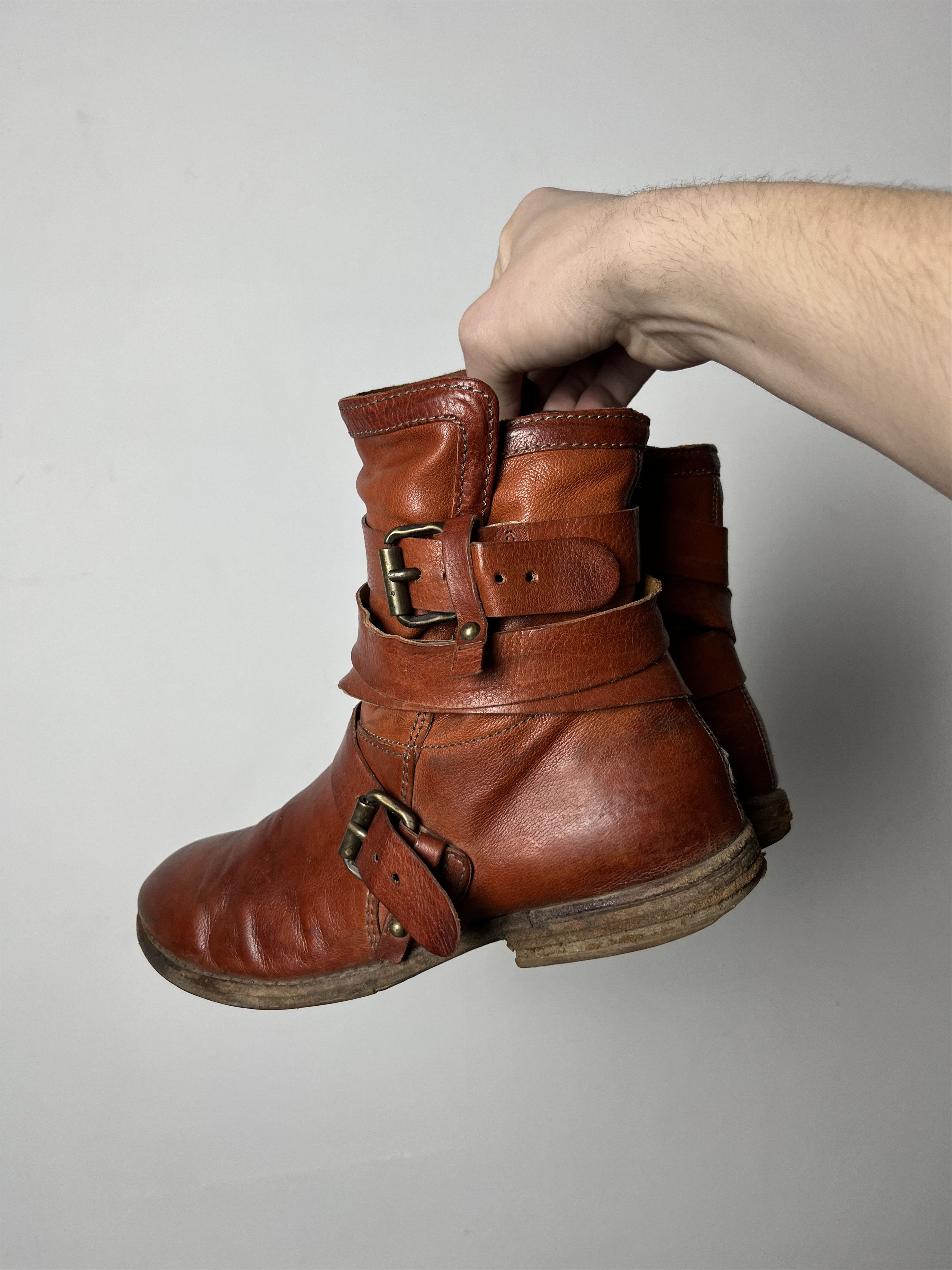 A.S.98 🔥A.S.98 AIRSTEP STRAPS LEATHER 90'S BOOTS GUIDI VIBE Size US 7 / EU 40 - 2 Thumbnail