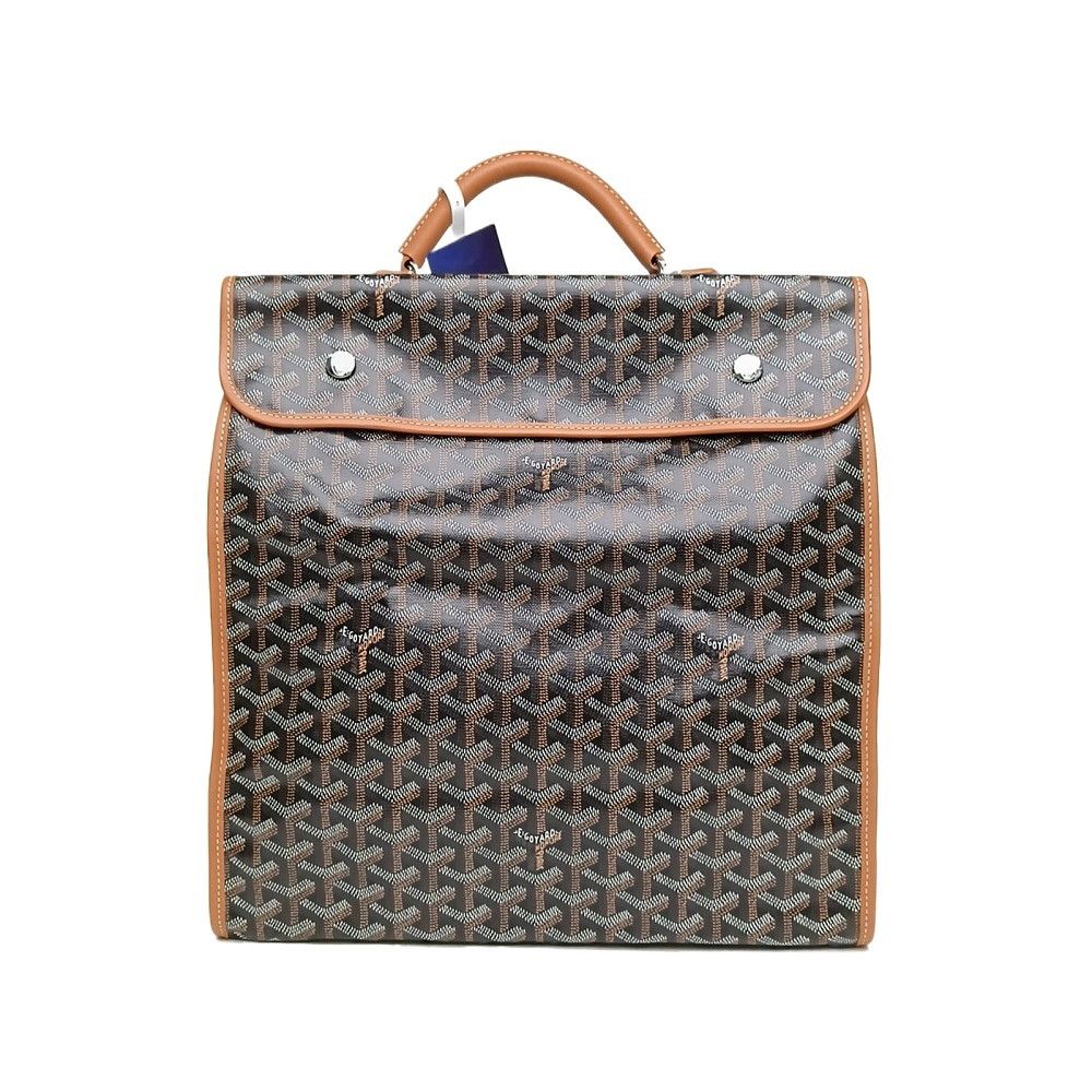 Goyard Saint Leger Goyardine Canvas Backpack in Brown, Men's