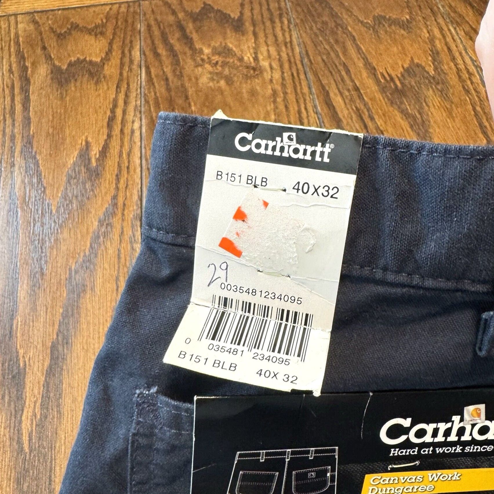 Carhartt VINTAGE Carhartt Canvas Work Dungaree B151 BLB Utility Pants Mens 40x32 Dark Blue New 38x30 Rise 14 Leg 10 Slim? Size US 40 / EU 56 - 5 Thumbnail