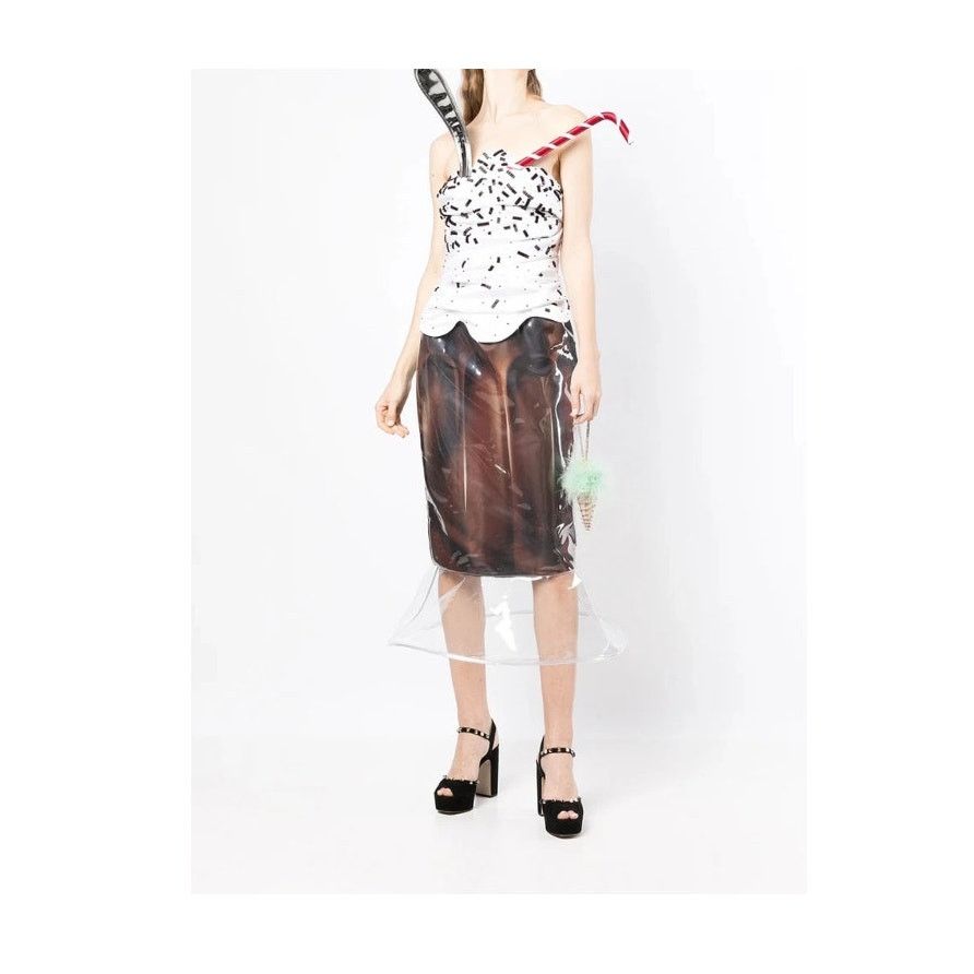 Moschino SS22 RUNWAY $5880 MOSCHINO COUTURE Jeremy Scott Straw Dress Size M / US 6-8 / IT 42-44 - 3 Thumbnail