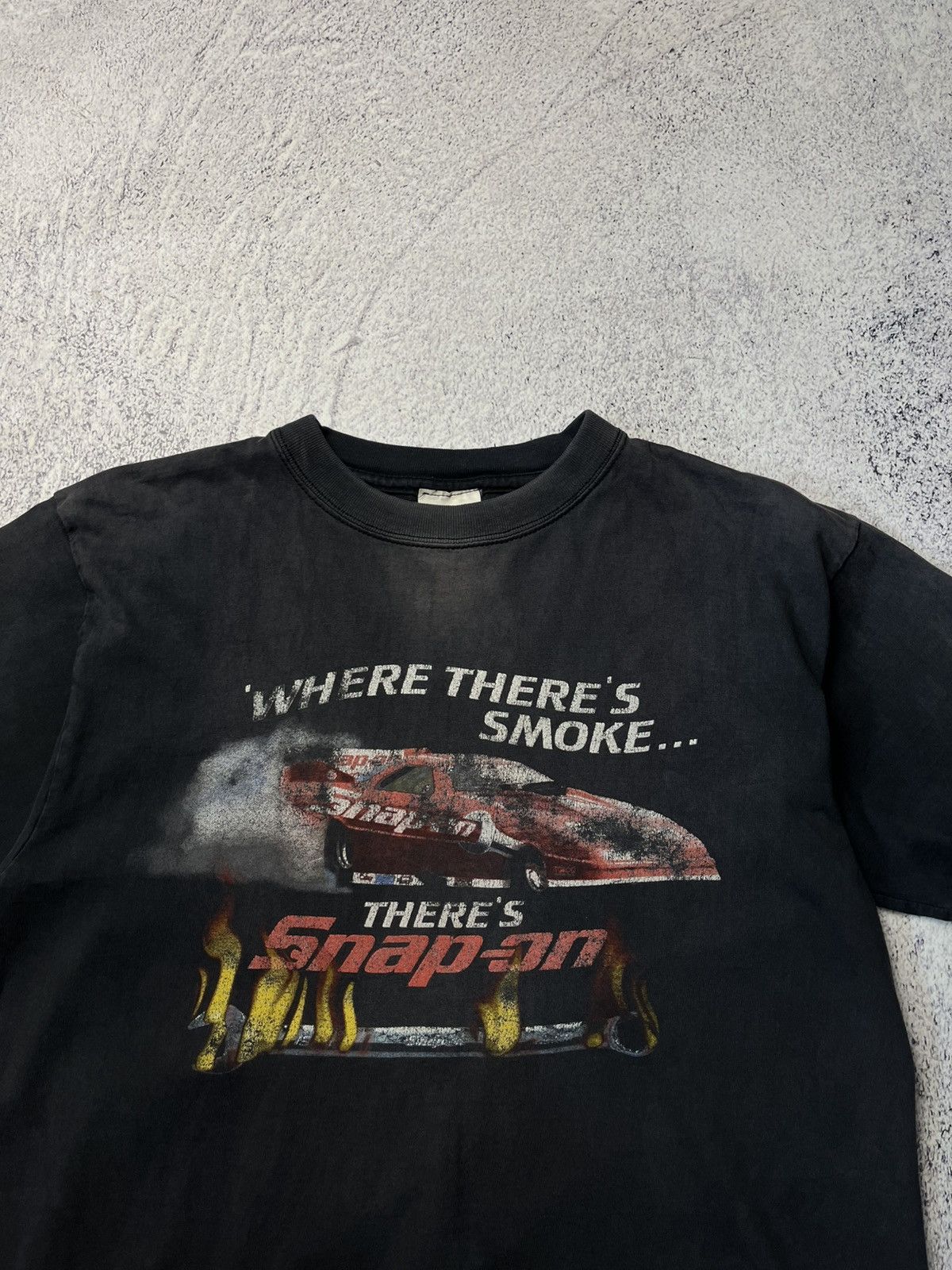 Vintage Rare Vintage SNAP ON T-Shirt Where There’s Smoke Size US L / EU 52-54 / 3 - 9 Thumbnail