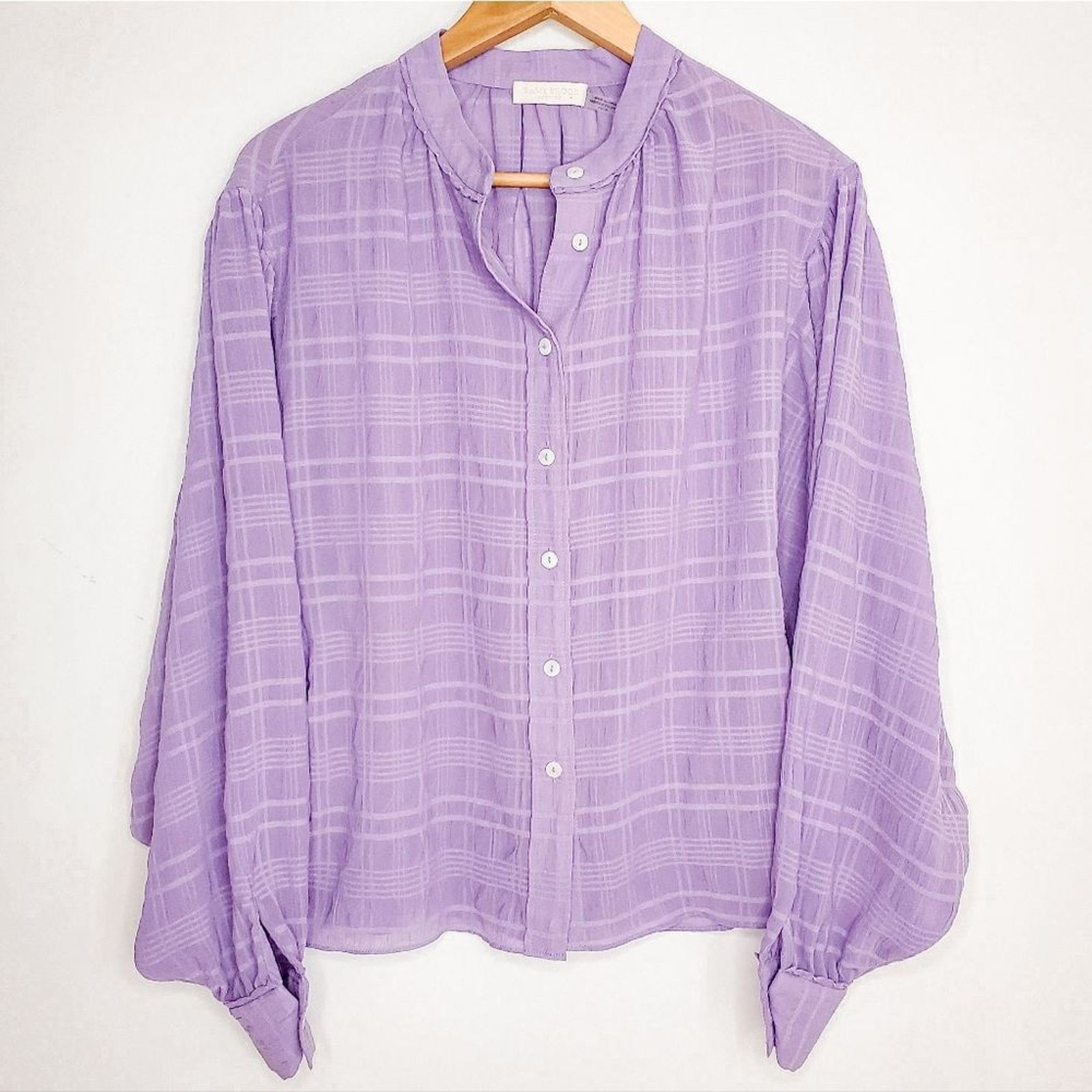 Ramy Brook Ramy Brook Lavender Button Down Berkely Dolman Sleeve Blouse Size XS / US 0-2 / IT 36-38 - 1 Thumbnail
