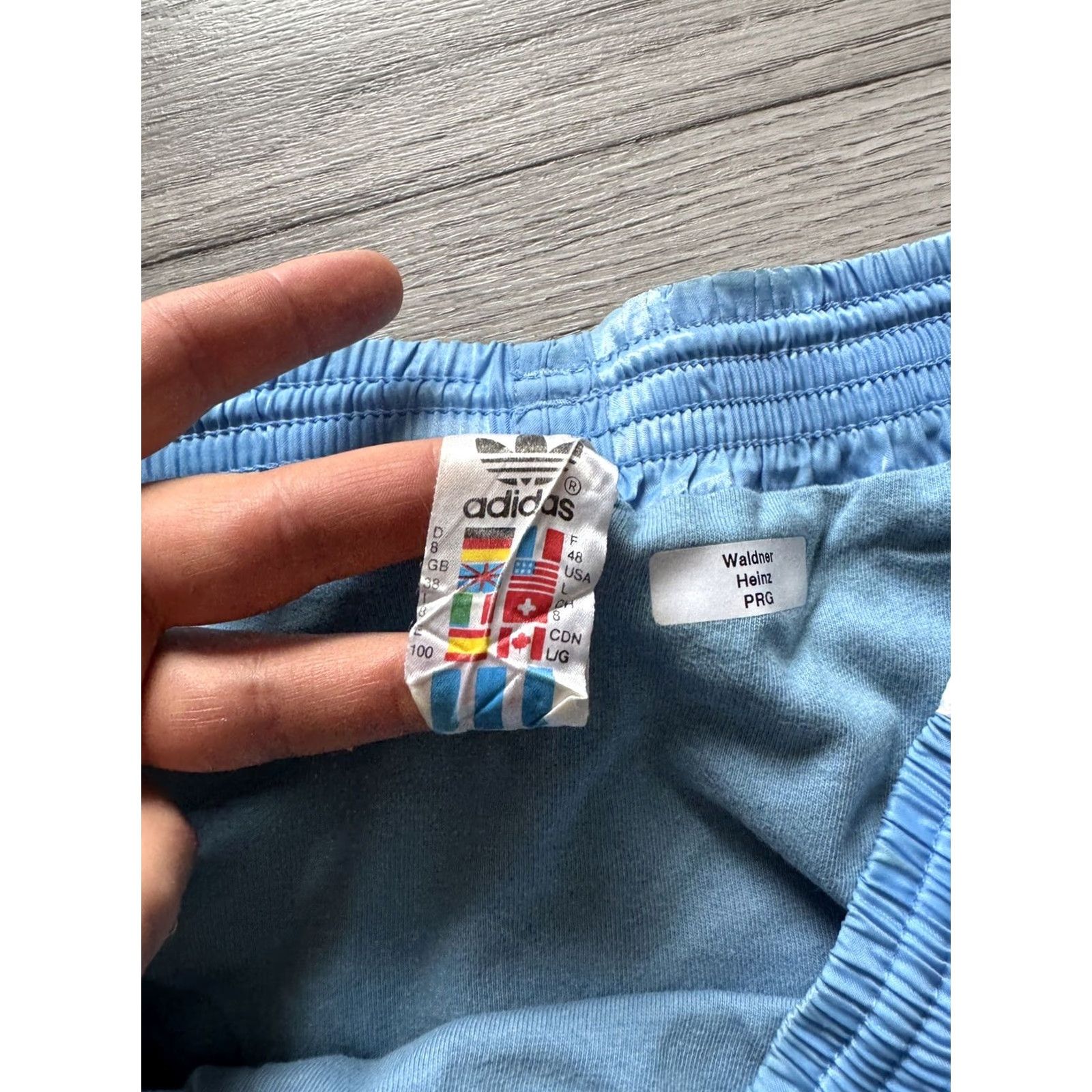 Adidas VINTAGE adidas Shorts Football Soccer Running L Men Blue 1990s Size US 33 - 7 Thumbnail