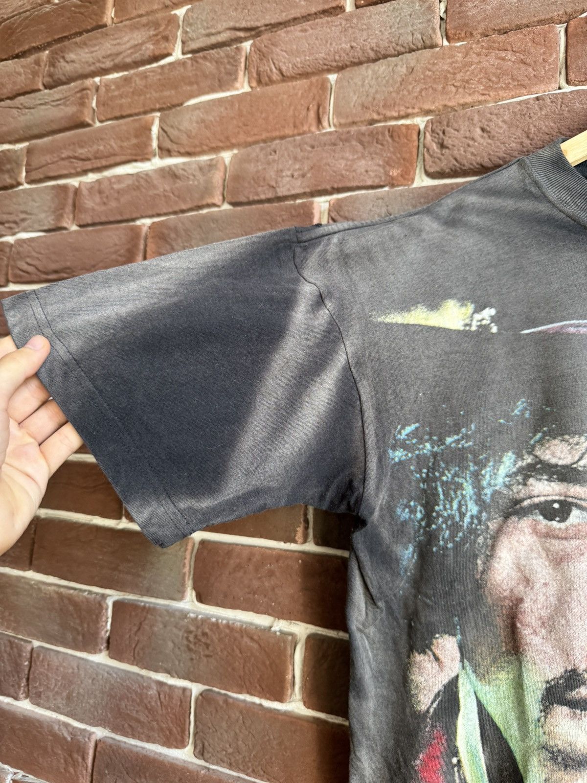 Vintage Vintage 90s Jimi Hendrix Faded Band Rock Black T-shirt l Size US L / EU 52-54 / 3 - 6 Thumbnail