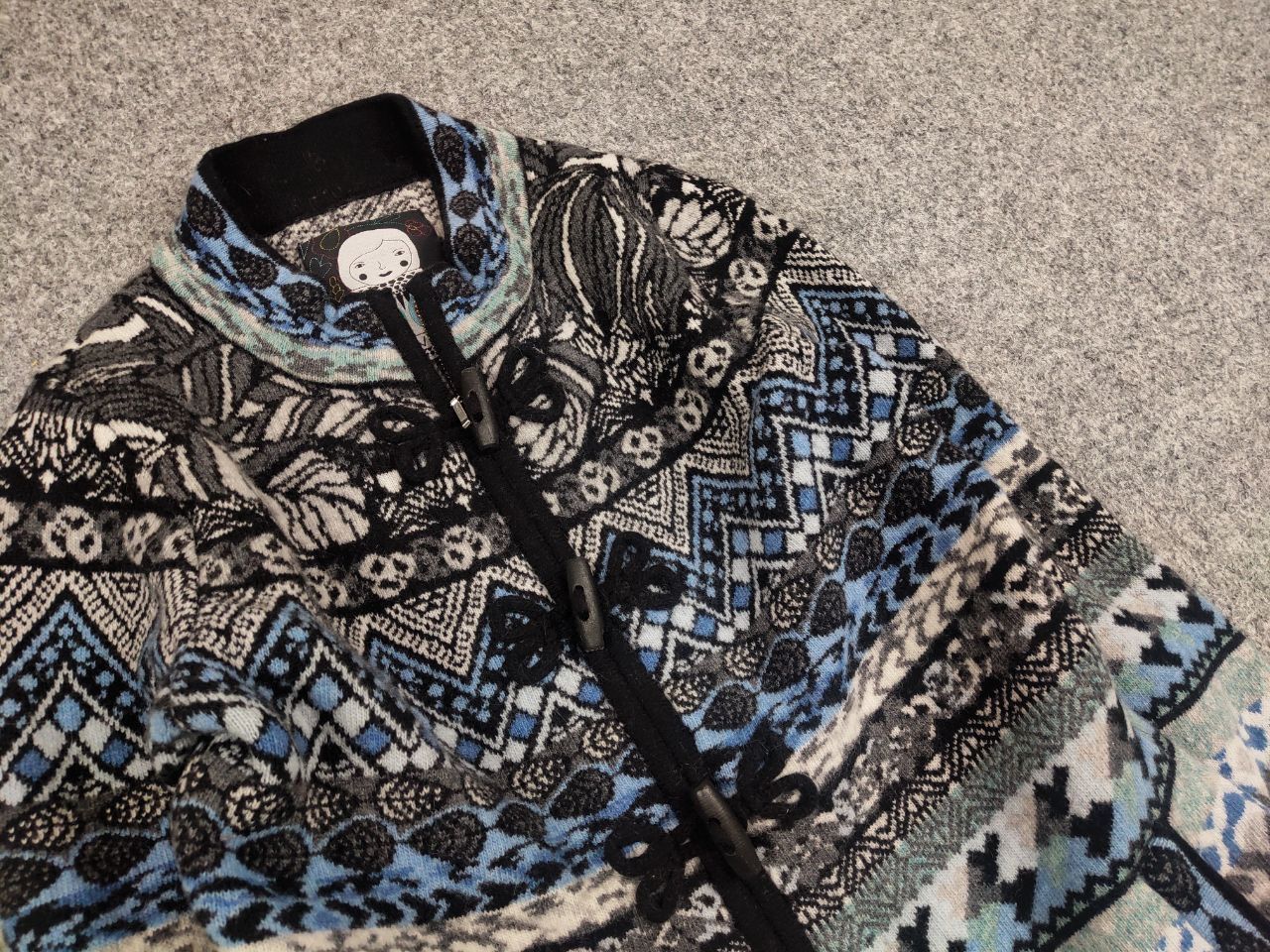 Vintage Vintage Kooi knitwear serbia Design Pattern Zip Knit Sweater Size M / US 6-8 / IT 42-44 - 11 Thumbnail