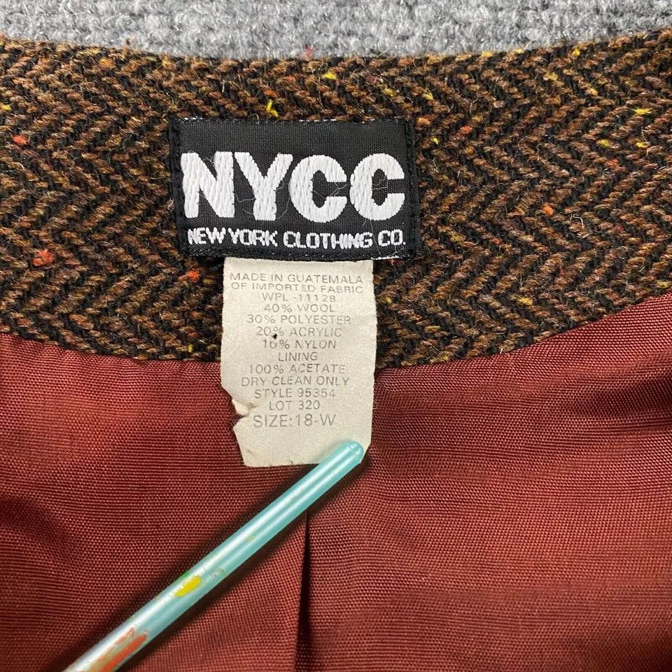 Vintage Vintage NYCC Blazer Women's 18W Knit Formal Adults Plus Size XXL / US 16-18 / IT 52-54 - 3 Thumbnail
