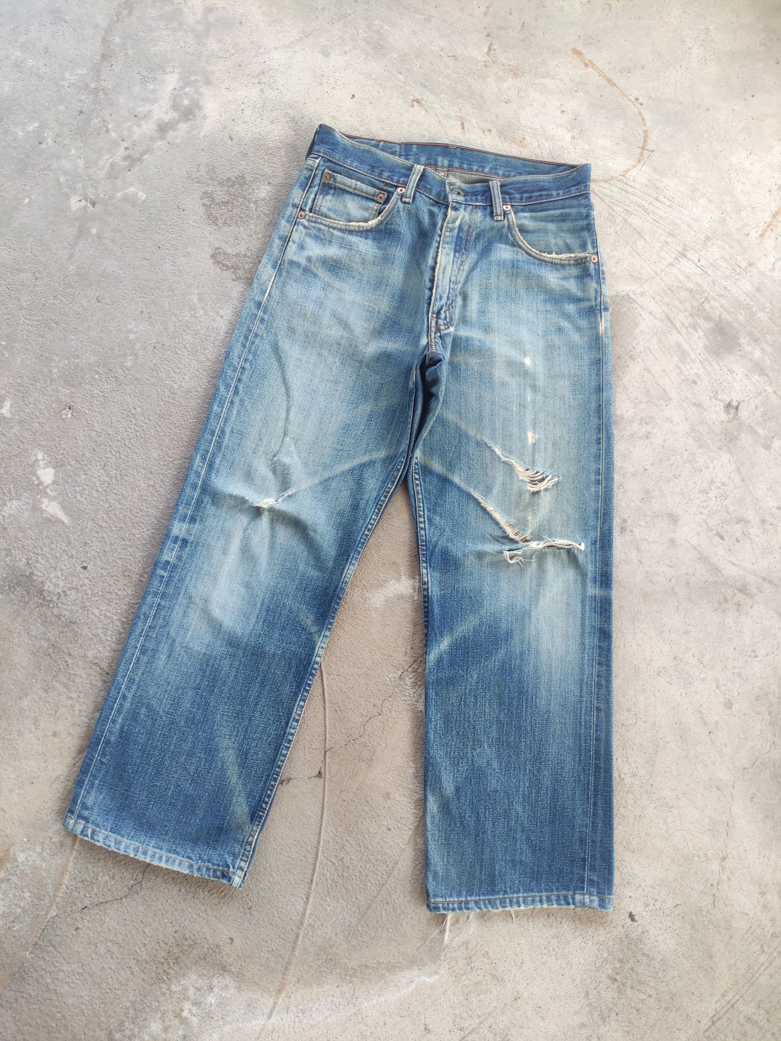 Japanese Brand Vintage Levis Japan Jean Distressed Faded Denim Pants Size US 30 / EU 46 - 2 Thumbnail