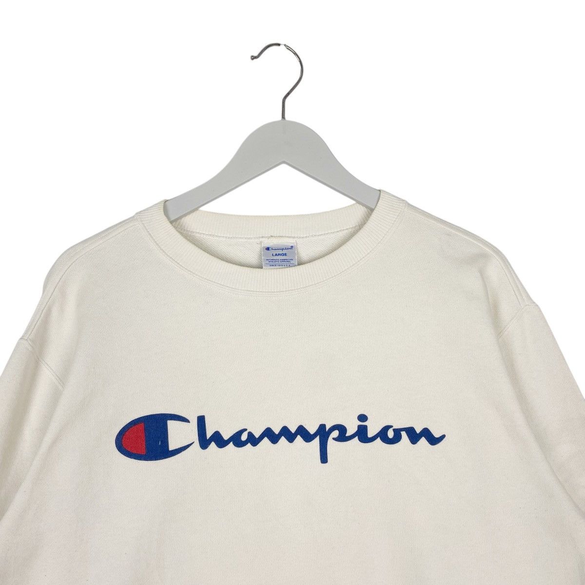 Other Vintage Champion Printed Crewneck Sweatshirt White Size L Size US L / EU 52-54 / 3 - 4 Thumbnail