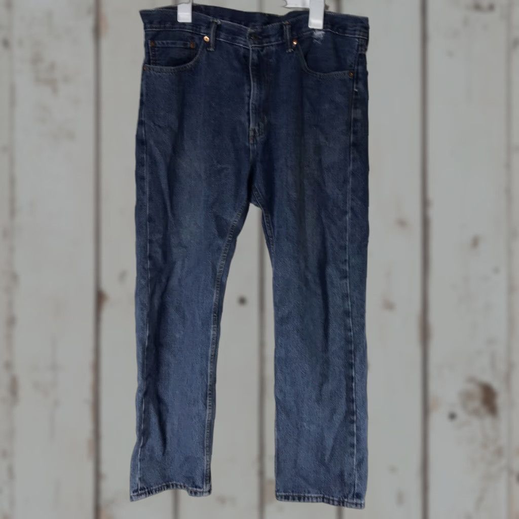 Levi's Levi's 505 Jeans Mens Regular Fit Size 36X30 Blue Medium Wash Straight 5-Pocket USA Size US 36 / EU 52 - 1 Thumbnail