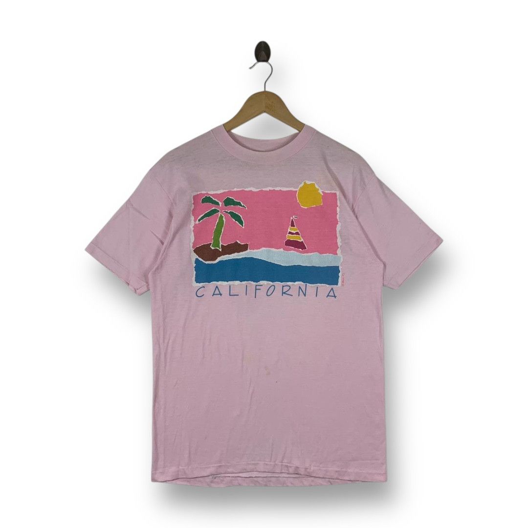 Hanes Vintage 80s California Beach Graphic Tee Size US L / EU 52-54 / 3 - 1 Thumbnail