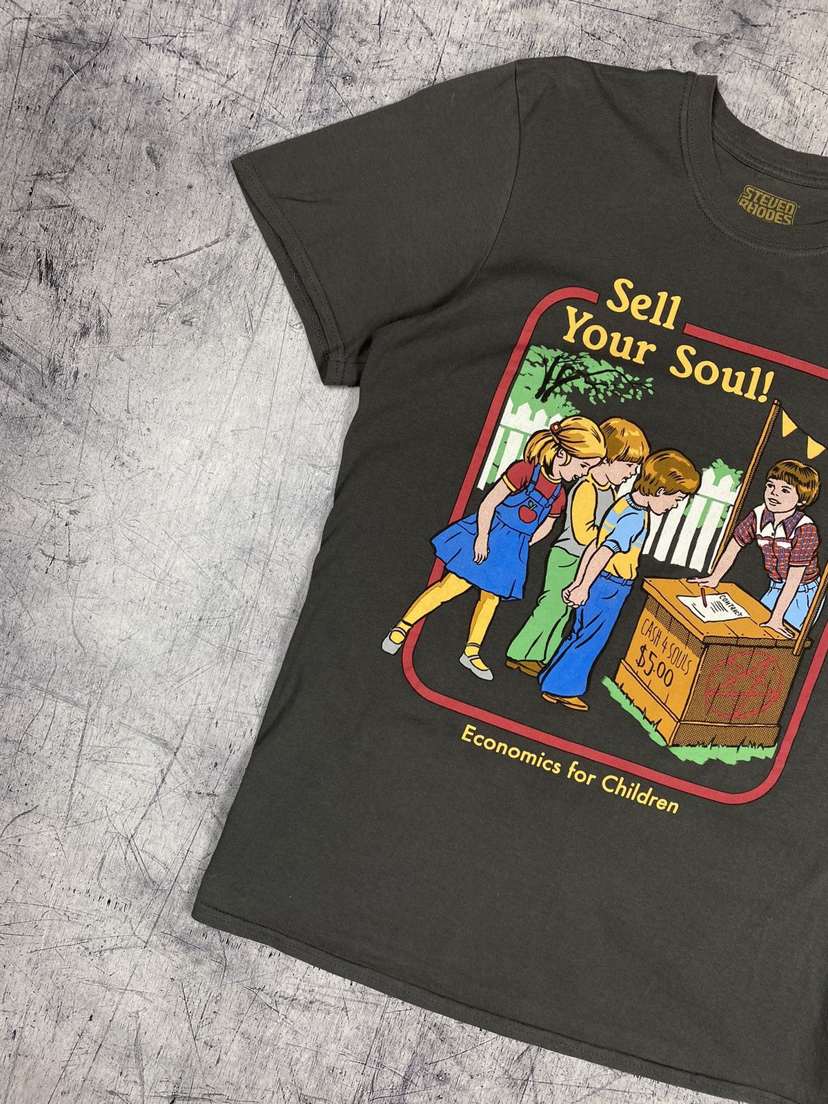 Other Vintage Economic for Children Sell Your Soul Satan Demon Tee Size US M / EU 48-50 / 2 - 4 Thumbnail