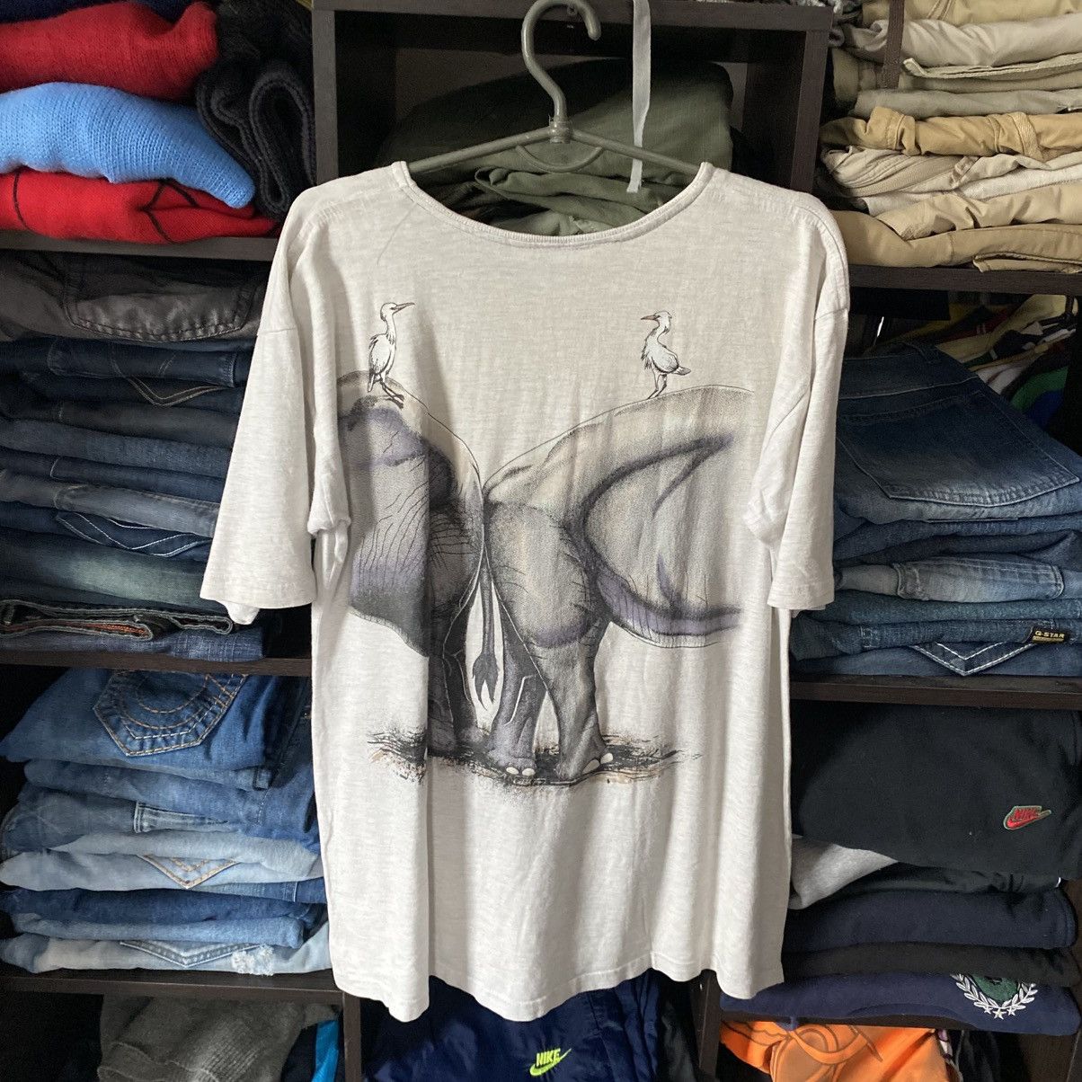 Other Vintage Harlequin Elephant nature 1992 big logo tee size XL Size US XL / EU 56 / 4 - 9 Thumbnail