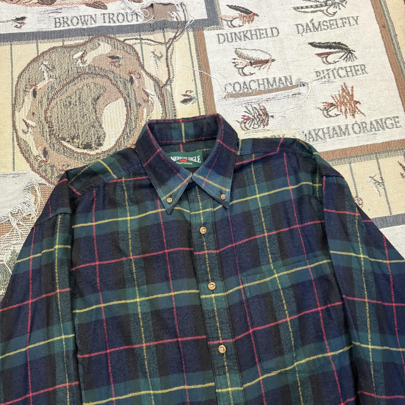 American Eagle Outfitters Vintage American Eagle Mens Flannel Shirt Plaid Button Up Size US M / EU 48-50 / 2 - 2 Thumbnail