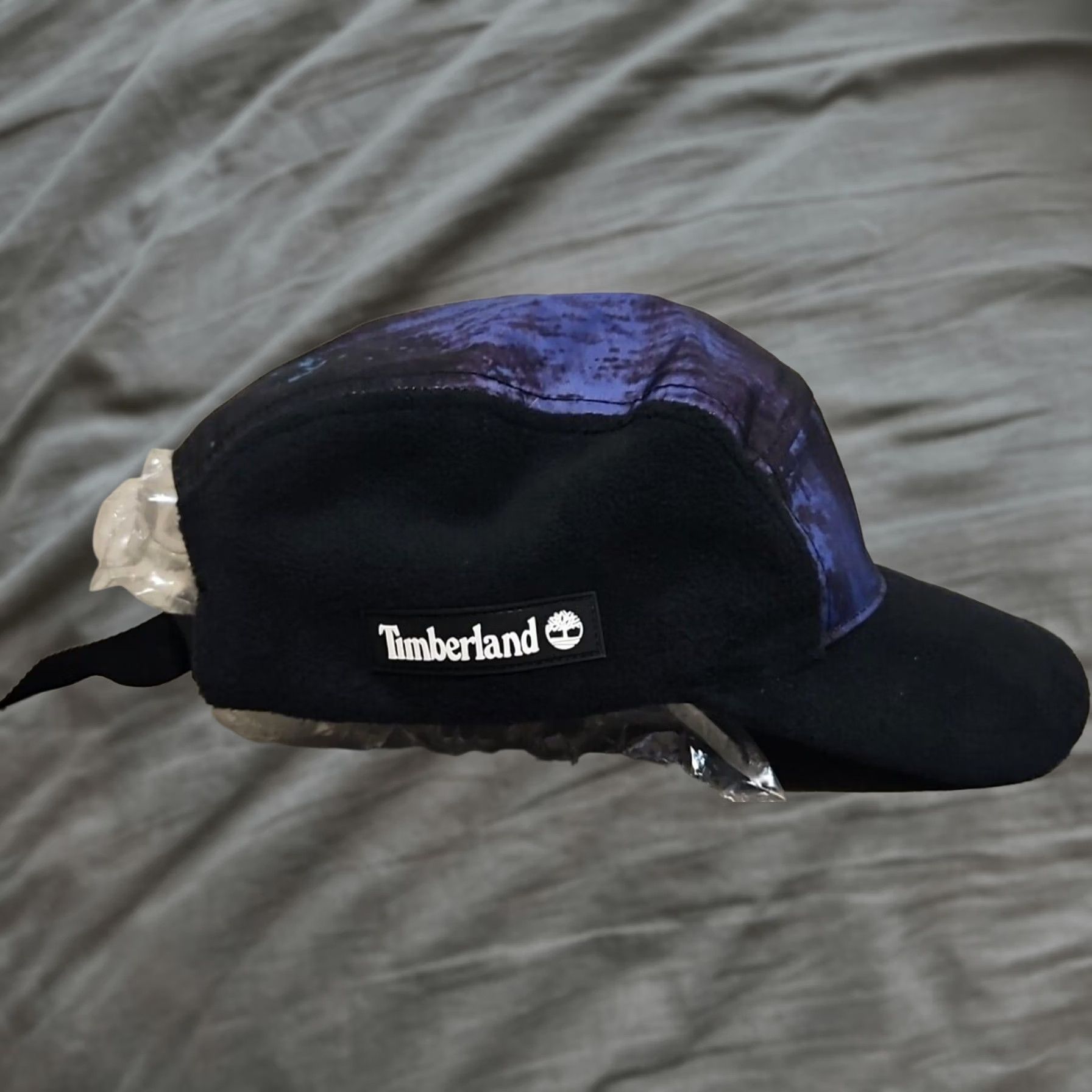 Timberland Timberland Five Panel Hat Aurora Printed Cap Fleece Black Adjustable Unisex Adults Casual Logo American 5 Panel Hat Size US M / EU 48-50 / 2 - 1 Thumbnail