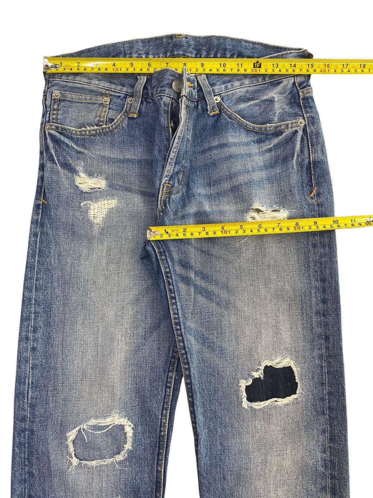 Other Stooge & Co Faded Wash Style Ripped Patchwork Jeans Size US 30 / EU 46 - 5 Thumbnail
