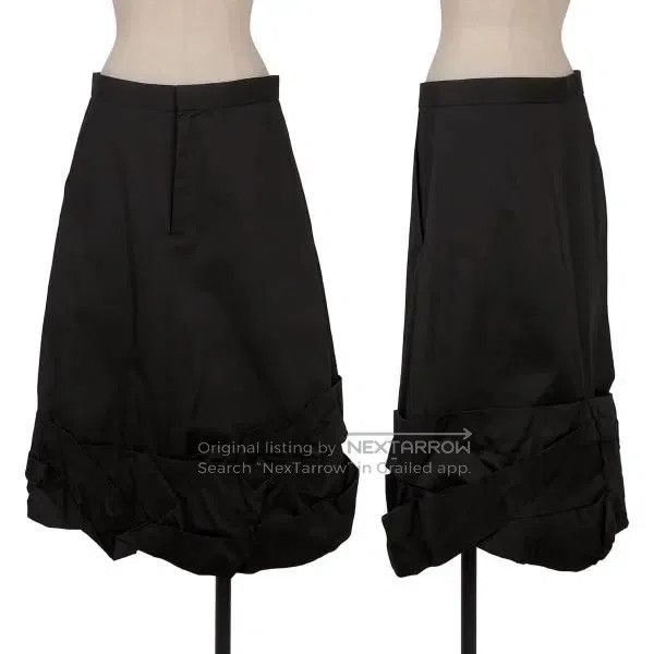 Comme Des Garcons size M Black retro design half skirt