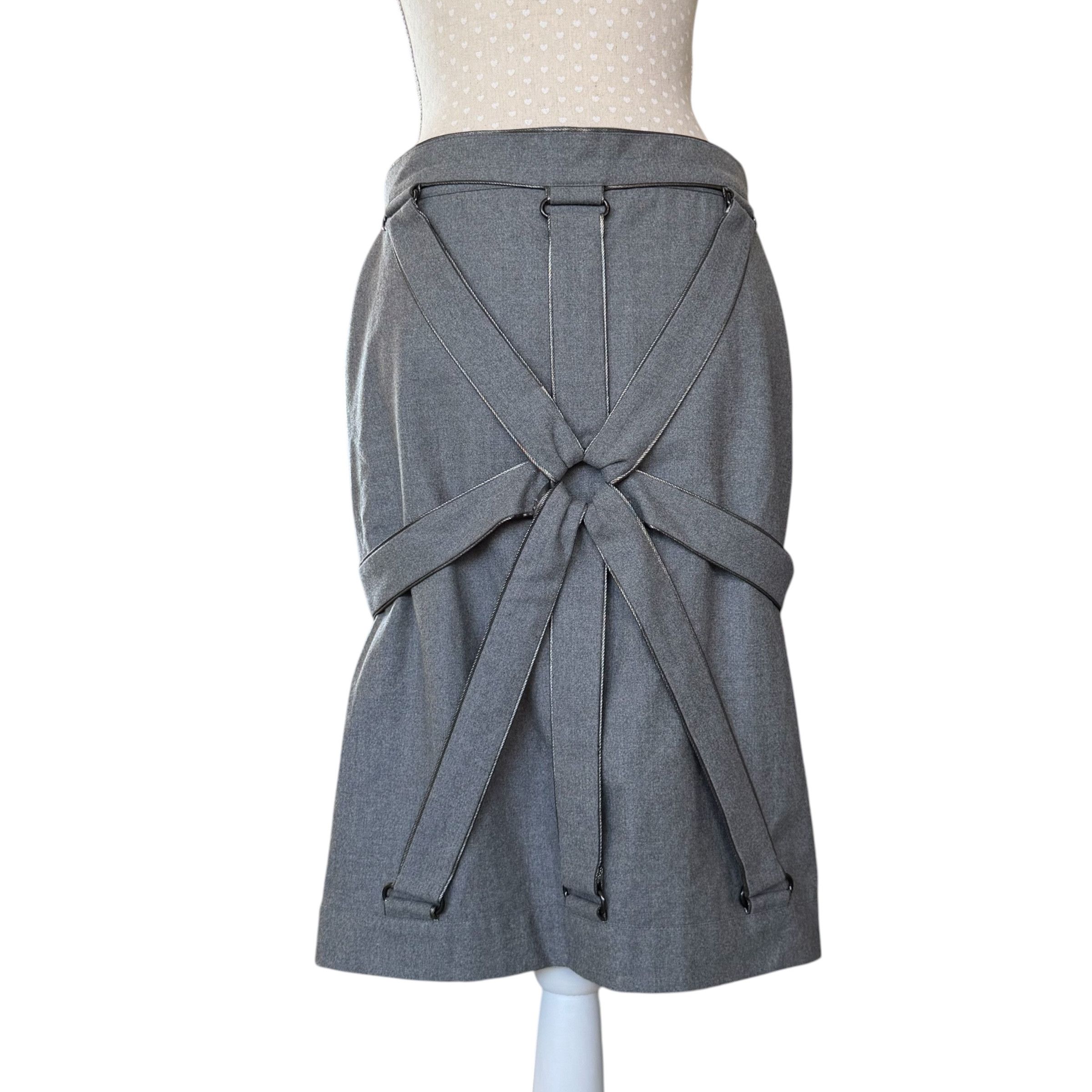 Jean Paul Gaultier JEAN PAUL GAULTIER VINTAGE BONDAGE SKIRT Size 27" / US 4 / IT 40 - 1 Thumbnail