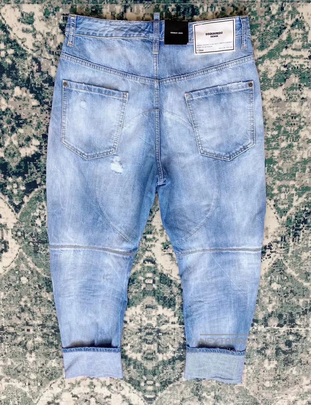 Dsquared2 Dsquared2 Light Blue Combat Denim Pants. Size US 32 / EU 48 - 2 Thumbnail