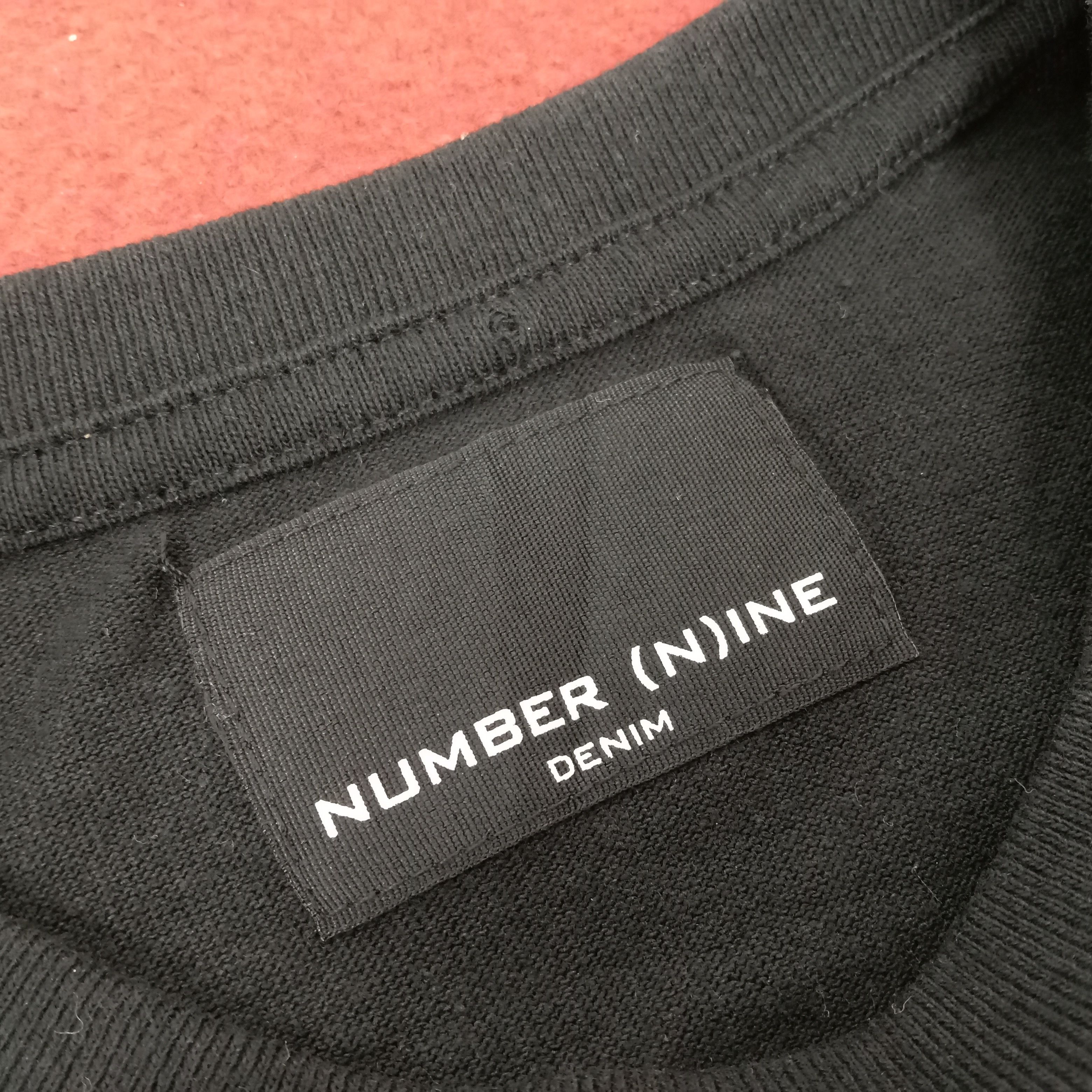 Japanese Brand × Number (N)ine × Vintage Number Nine Japanese Brand Spell Out Rare Design Tshirt Size US XL / EU 56 / 4 - 6 Thumbnail