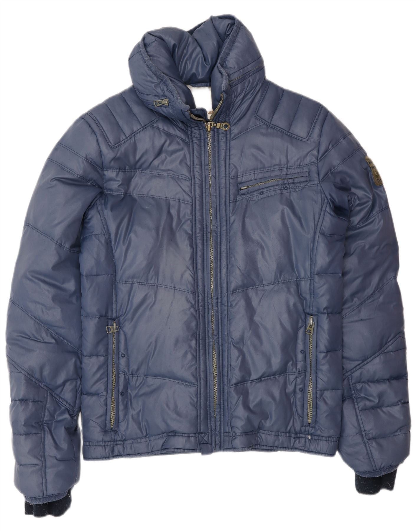 Diesel Mens Padded Jacket UK 40 Large Navy Blue Polyamide Size US XL / EU 56 / 4 - 1 Thumbnail