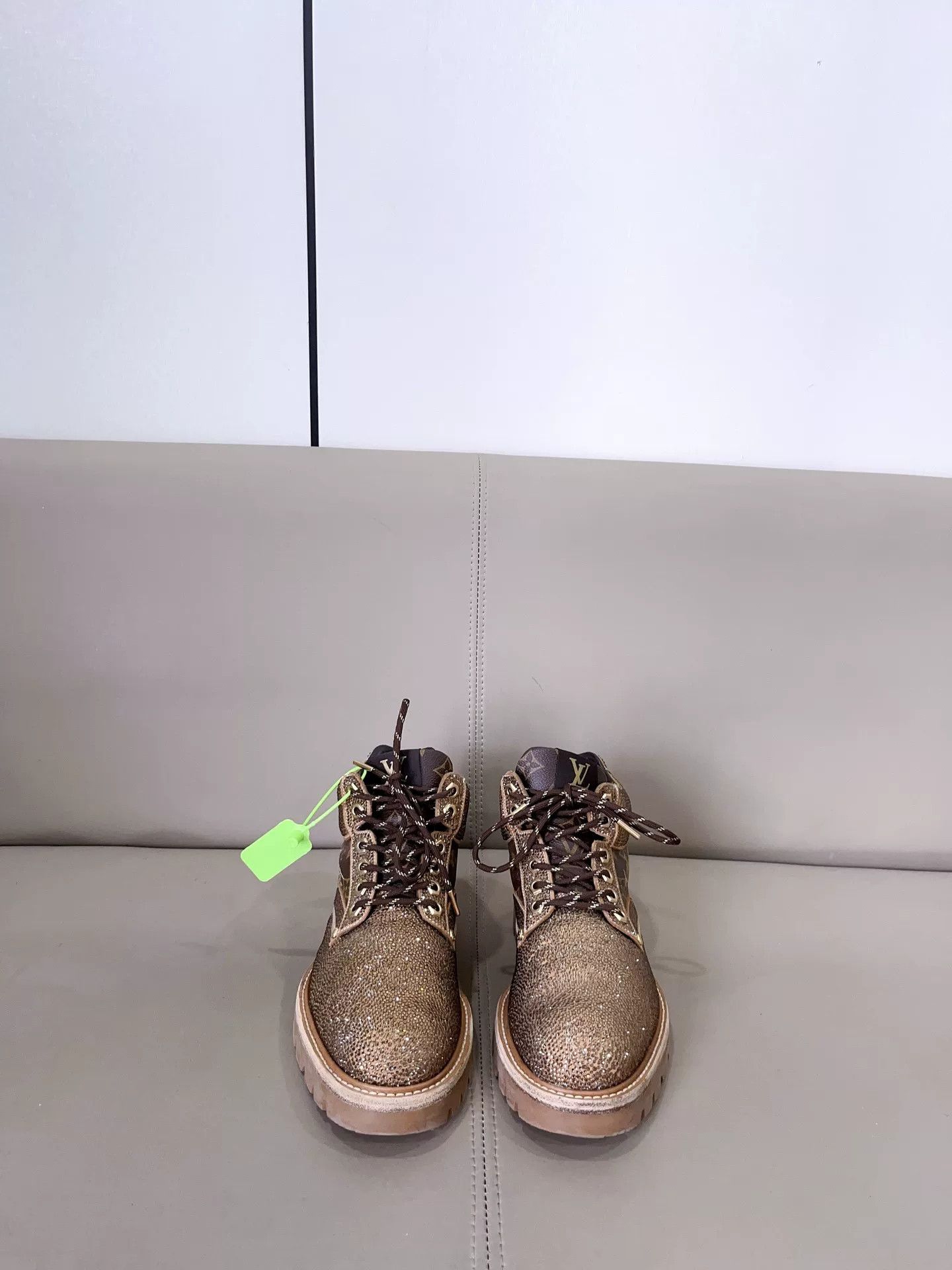 Louis Vuitton Louis Vuitton Diamond Monogram Yellow Martin Boots Size US 8 / EU 41 - 1 Thumbnail