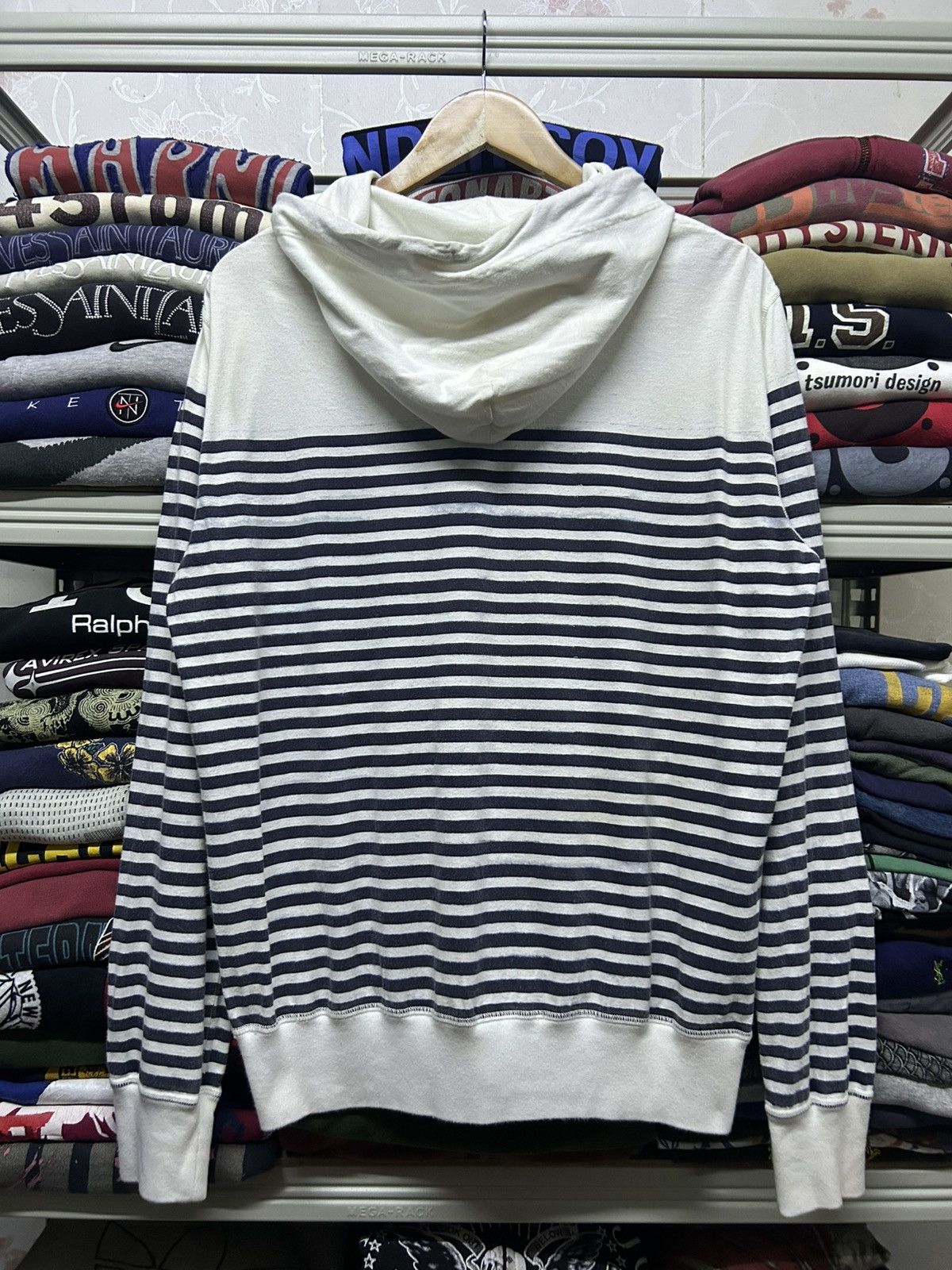 Stone Island vintage striped stone island hoodie Size US L / EU 52-54 / 3 - 8 Thumbnail