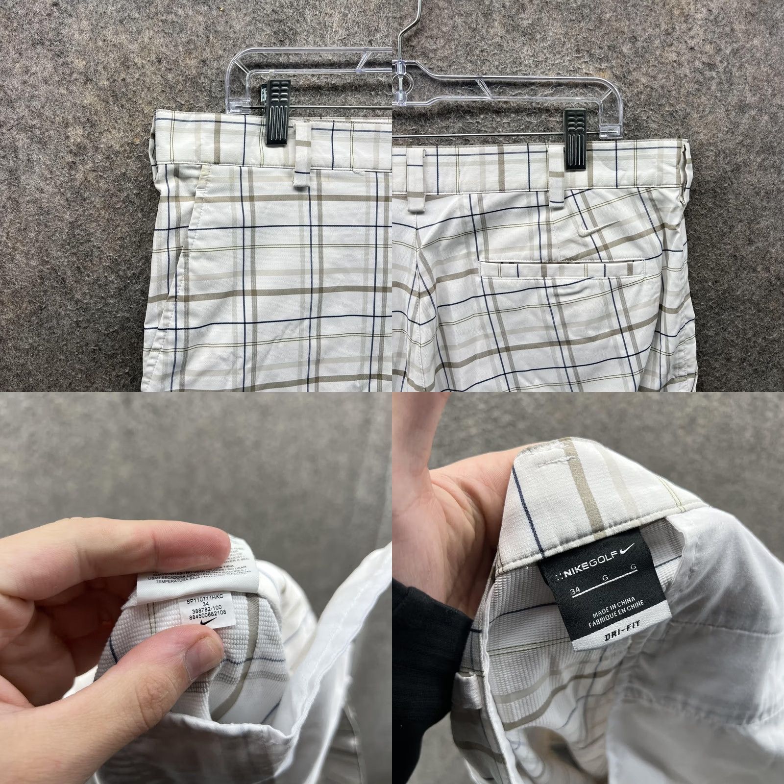 Nike Nike Golf Shorts Mens 34 White Plaid Dri-FIT Stretch Inseam 11 Size US 34 / EU 50 - 8 Thumbnail