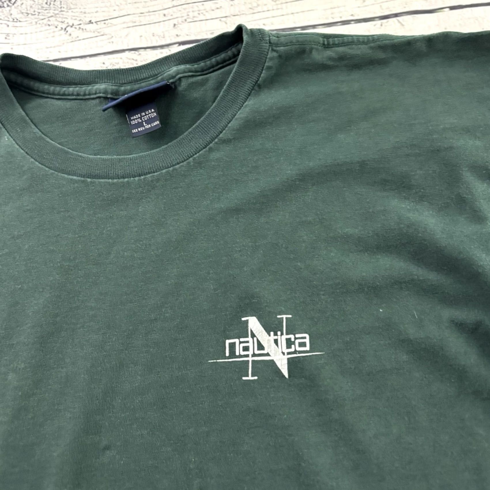 Nautica Vintage Nautica T-Shirt Men L Green Short Sleeve Cotton Shirt Size US L / EU 52-54 / 3 - 2 Thumbnail