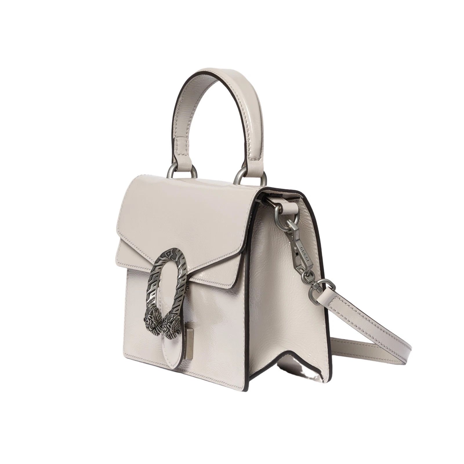 Gucci GUCCI Dionysus Small Light Grey Leather Top Handle Bag Size ONE SIZE - 2 Thumbnail