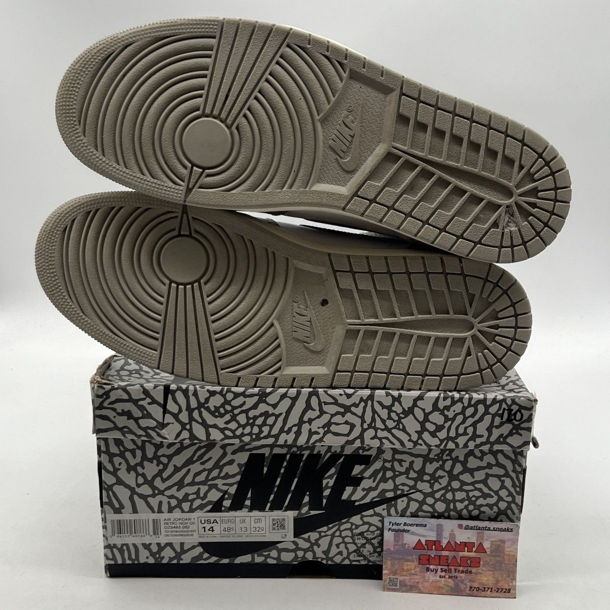 Nike Air Jordan 1 High white cement Size US 14 / EU 47 - 8 Thumbnail