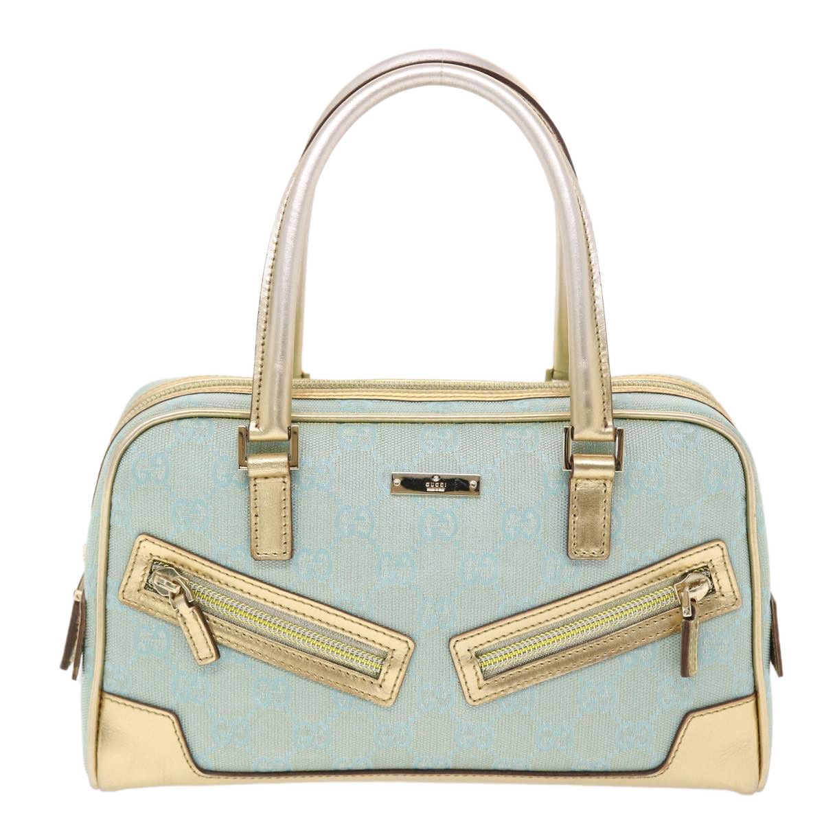 Gucci -- Blue Canvas Handbag (Pre-Owned) Size ONE SIZE - 1 Thumbnail