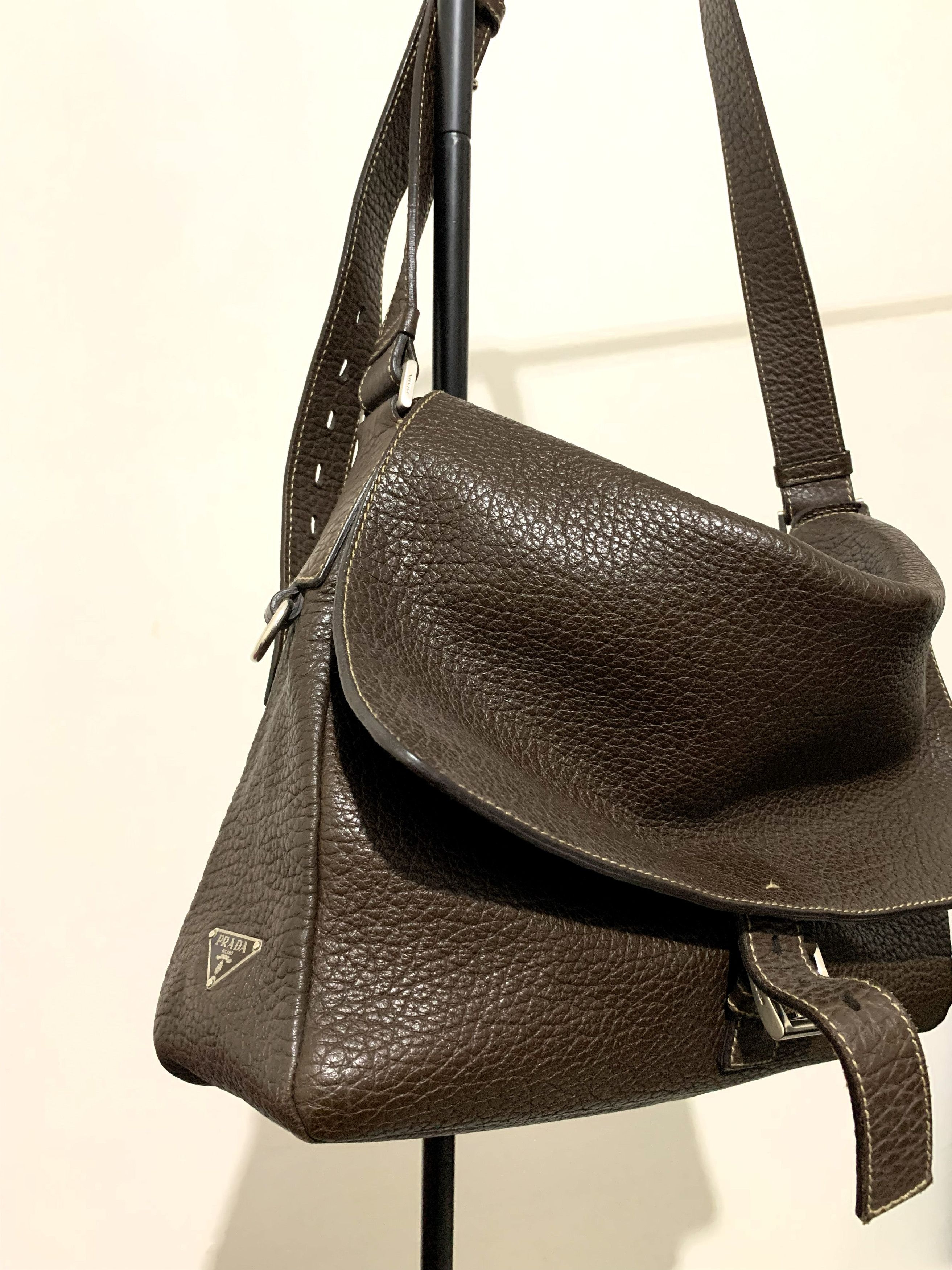 Prada Leather Messenger Bag Size ONE SIZE - 1 Thumbnail