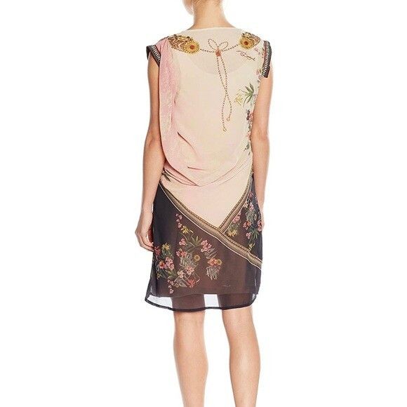 Desigual Desigual Elo Sheer Chiffon Flapper Bejeweled Knee Dress Size S / US 4 / IT 40 - 12 Thumbnail